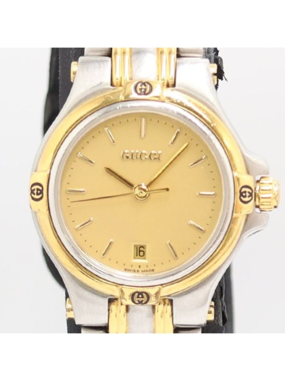 Gucci Date Gold Dial Watch